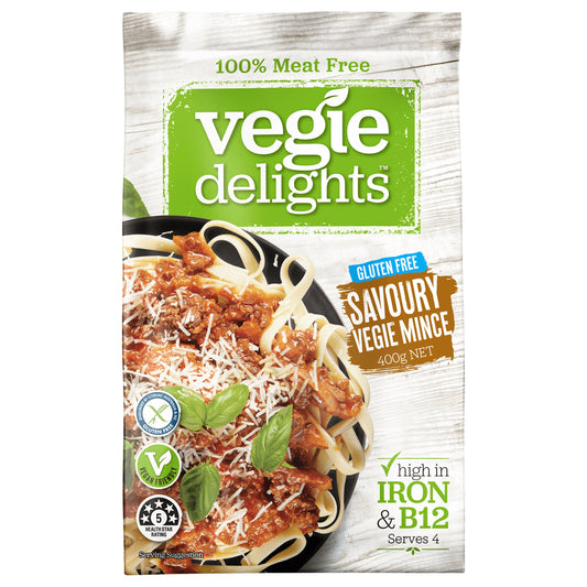 Vegie Delights - Savoury Vegie Mince - 100% Meat Free (400g)
