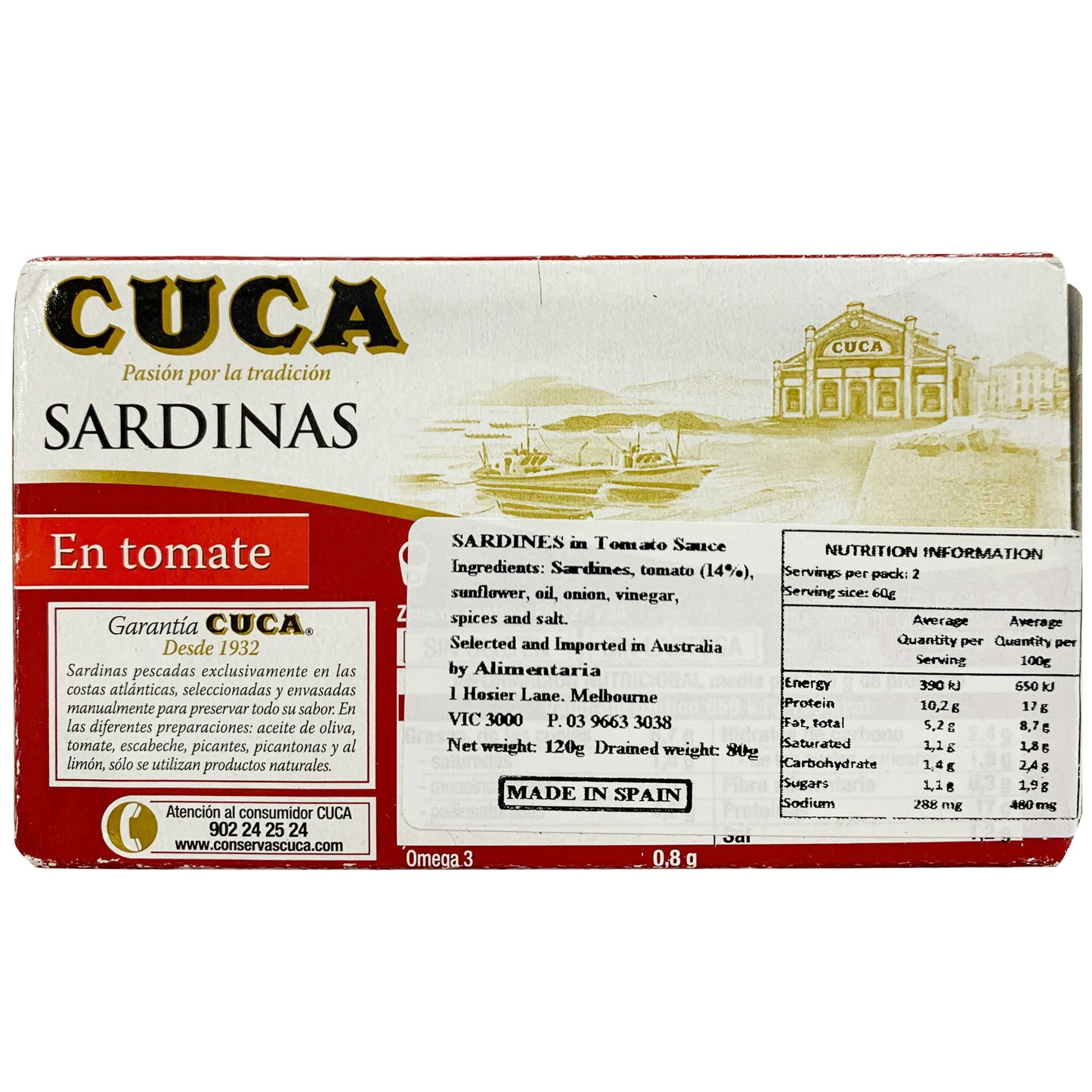 Cuca Sardines in Tomato Sauce | Harris Farm Online