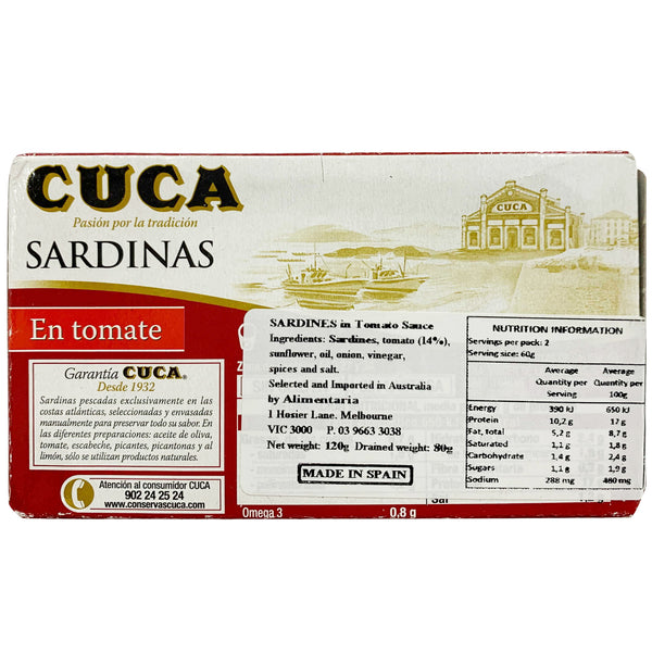 Cuca Sardines in Tomato Sauce | Harris Farm Online