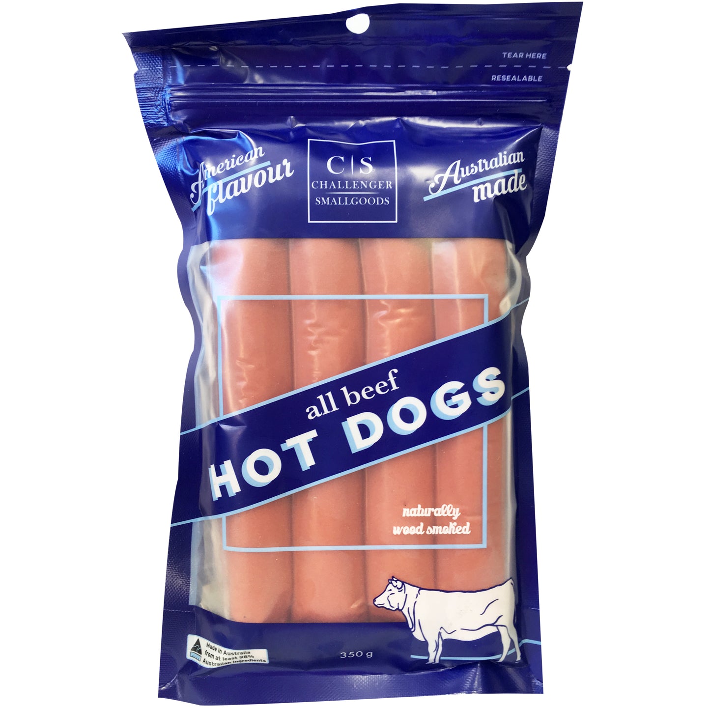 Beef - Hot Dogs (350g) Challenger Smallgoods