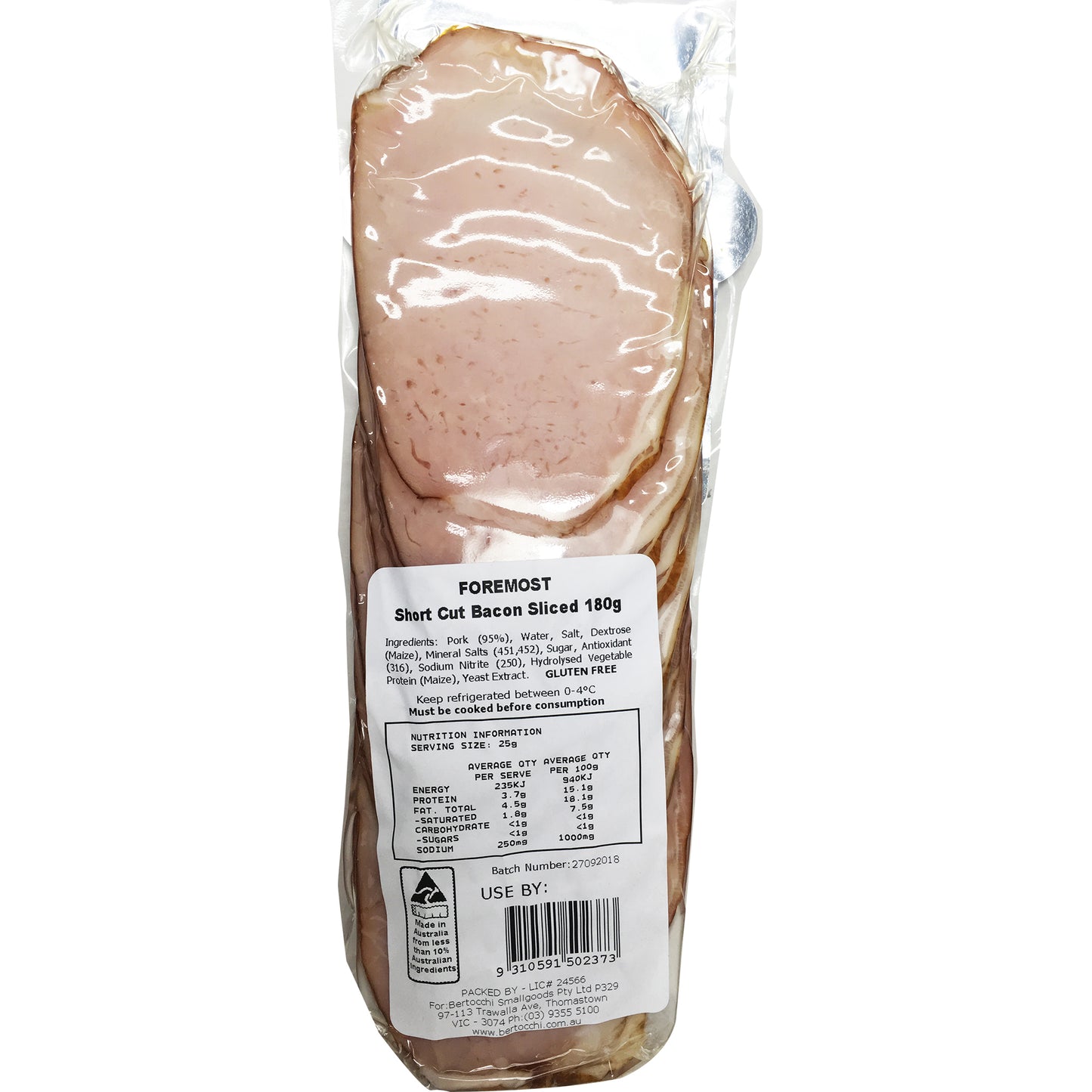 Bacon - Shortcut Rindless - Gluten Free | Harris Farm Online