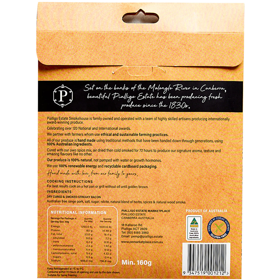 Pialligo Smoked Streaky Bacon | Harris Farm Online