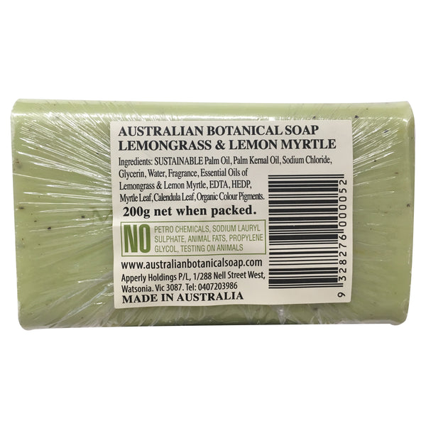 Australian Botanical Soap Lemongrass and Lemon Myrtle 200g
