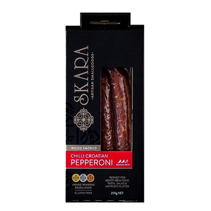 Skara Woodsmoked Chilli Croatian Pepperoni | Harris Farm Online