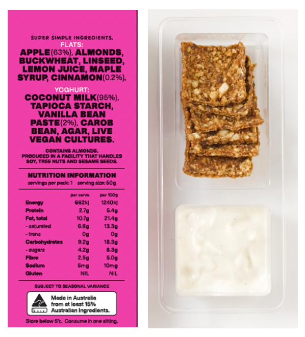 Fine Fettle Flats Apple and Cinnamon Crackers with Coconut Yoghurt Dip | Harris Farm Online