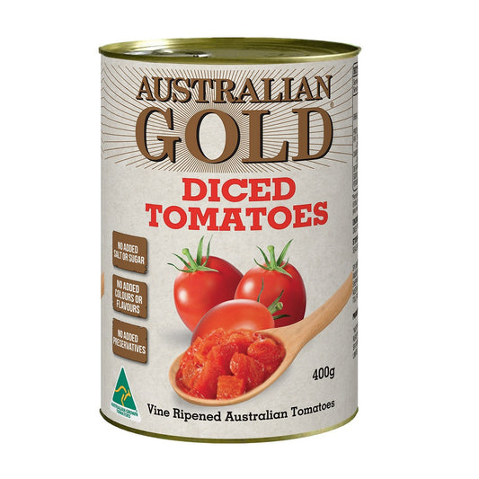 Diced Tomatoes 400g Australian Gold , Grocery-Can Veg - HFM, Harris Farm Markets
