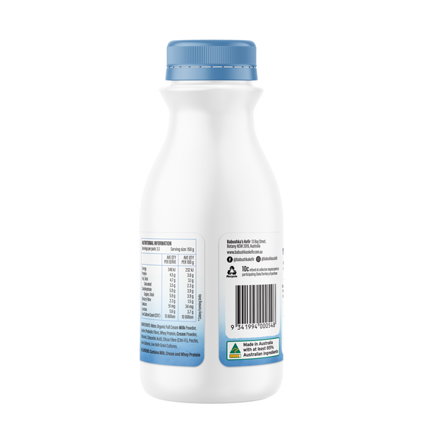 Babushka's Probiotic Kefir Organic Natural Yoghurt 500g