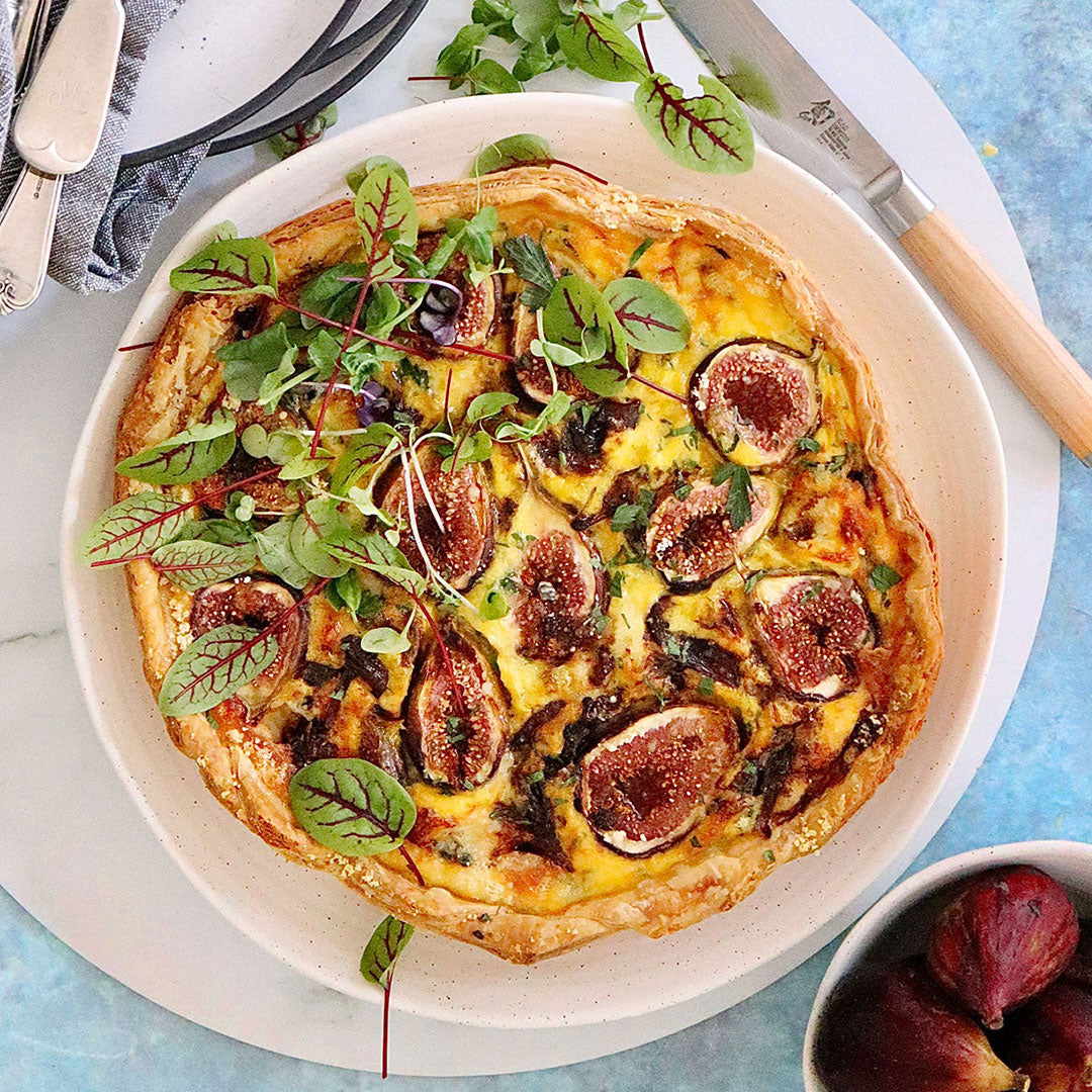 Fig and Blue Cheese Tart with Mixed Sprout Salad | Harris Farm Online