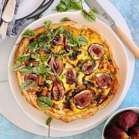 Fig and Blue Cheese Tart with Mixed Sprout Salad | Harris Farm Online