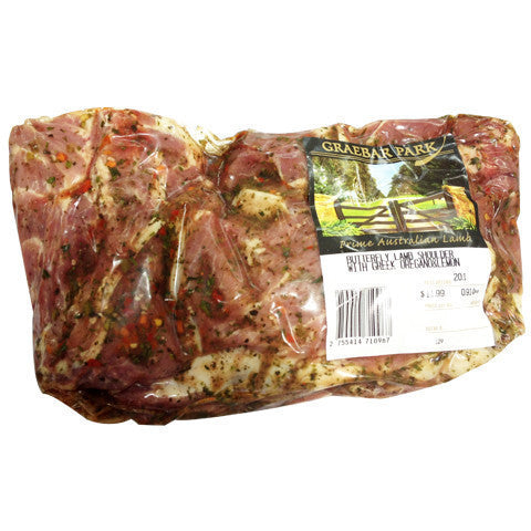 Lamb Shoulder Butterflied Oregeno & Lemon 1.2-1.9kg , Frdg5-Meat - HFM, Harris Farm Markets
