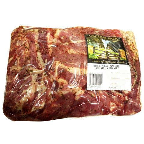 Lamb Shoulder Butterflied Mint & Rosemary 1.2- 2kg , Frdg5-Meat - HFM, Harris Farm Markets
