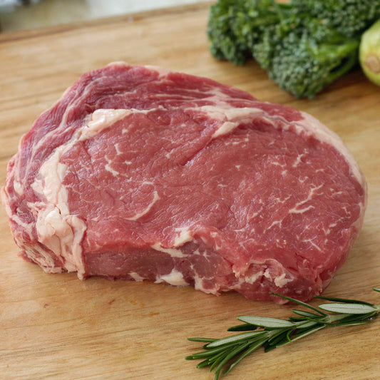 Beef Scotch Fillet Steak Grass Fed Free-range  (minimum 250g pack) , Butcher - Butcher, Harris Farm Markets
