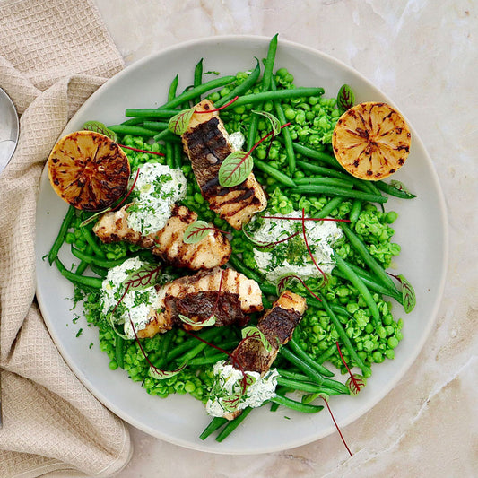 Grilled Blue Eye Cod - with Green Beans and Lemon Tarragon Sour Cream | Harris Farm Online