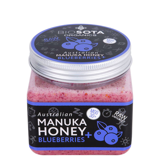 Biosota MGO 30+ Blueberries Honey 350g | Harris Farm Online