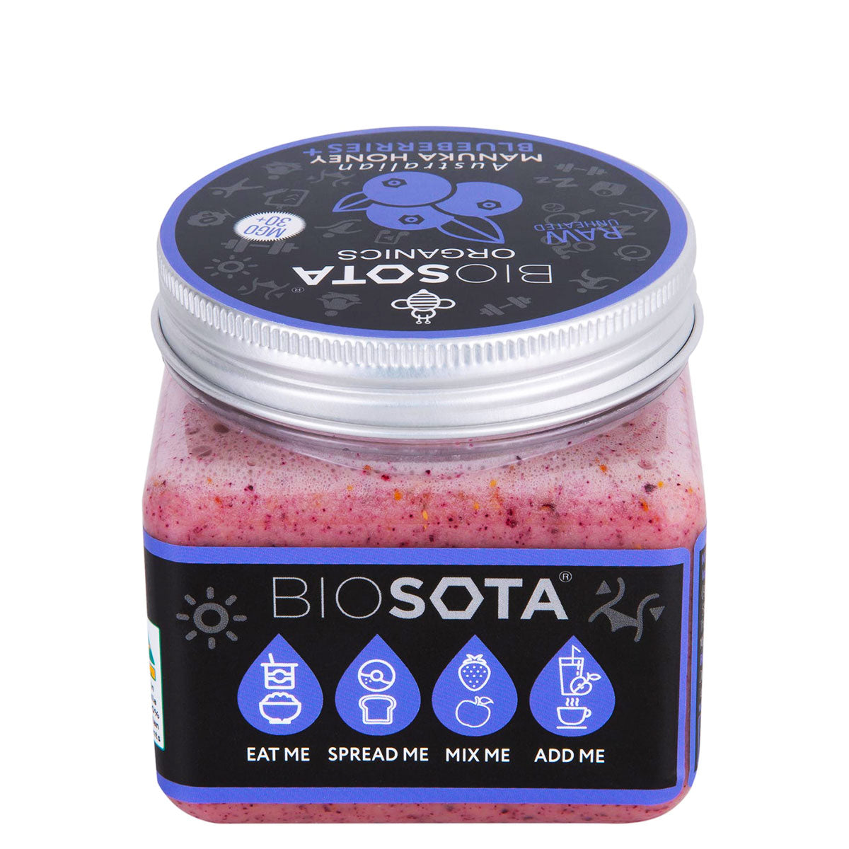 Biosota MGO 30+ Blueberries Honey 350g | Harris Farm Online
