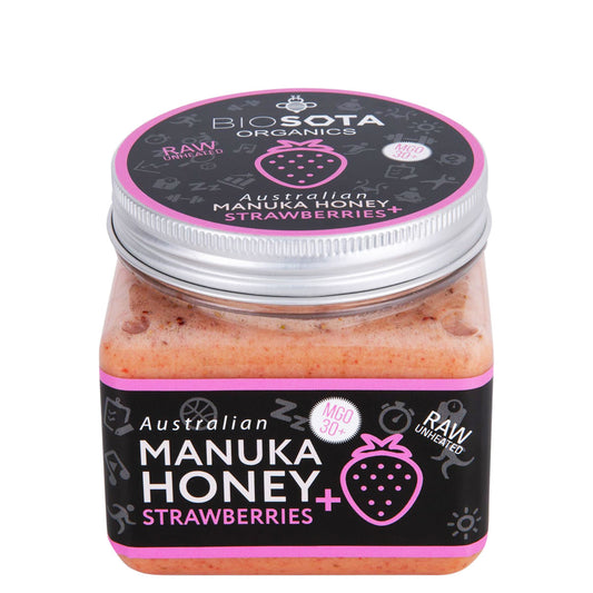 Biosota MGO 30+ Strawberry Honey 350g | Harris Farm Online