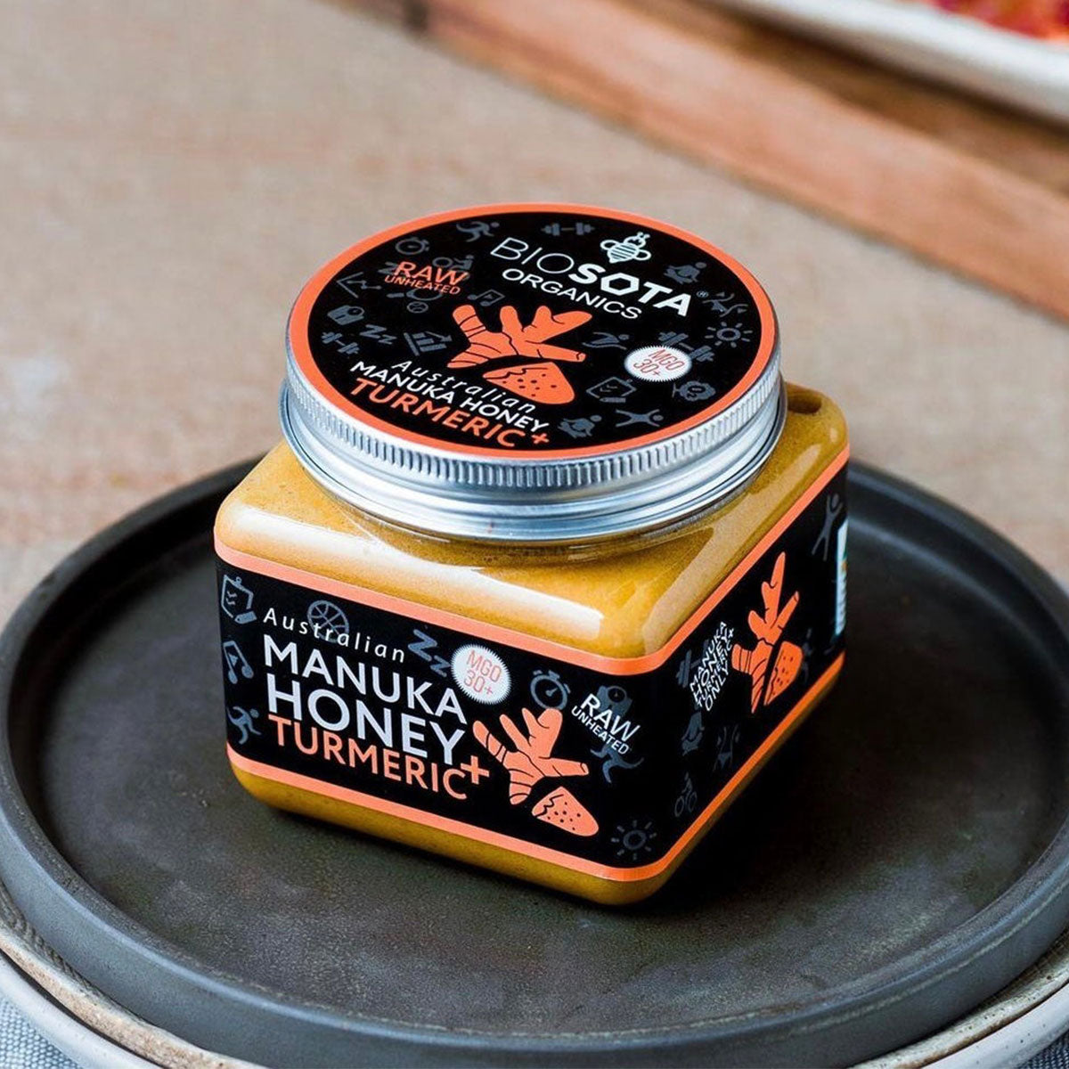 Biosota MGO 30+ Turmeric Honey 350g | Harris Farm Online