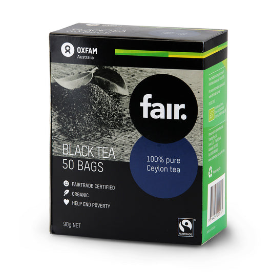 Oxfam -  Black Tea - 100% Pure Ceylon (50 Teabags, 90g)