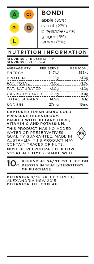 Botanica Cold Pressed Bondi Blend 370mL , Frdg1-Drinks - HFM, Harris Farm Markets
 - 2