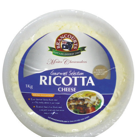 Ricotta Brancourts Full Cream 1kg , Frdg1-Cheese - HFM, Harris Farm Markets
