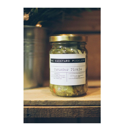 Bread & Butter Pickles 365g The Backyard Picklery , Grocery-Condiments - HFM, Harris Farm Markets
