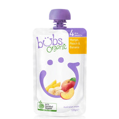 Bubs Australia Organic Mango Peach Puree 120g | Harris Farm Online