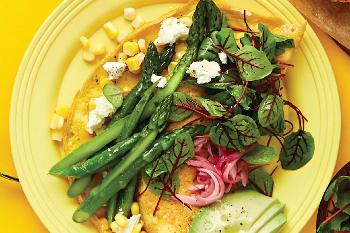 Corn Omelette - with Asparagus and Avocado | Harris Farm Online