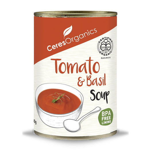 Tomatoes Basil Organic Soup 400g Ceres , Grocery-Can Veg - HFM, Harris Farm Markets
