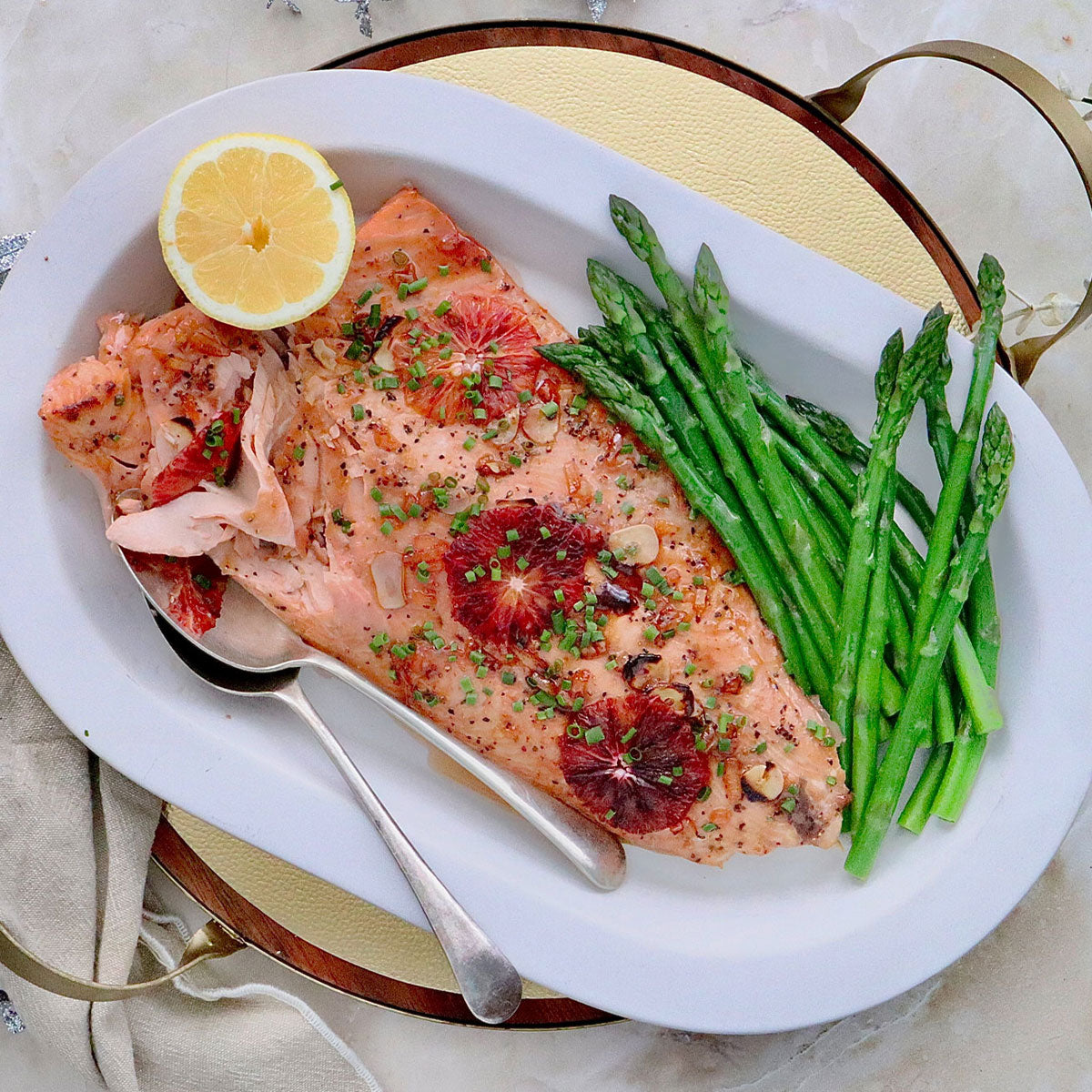 Sticky Orange Baked Salmon - with Asparagus | Harris Farm Online