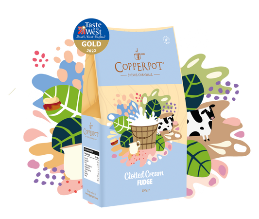 Copperpot Cornish Clotted Cream Fudge 150g