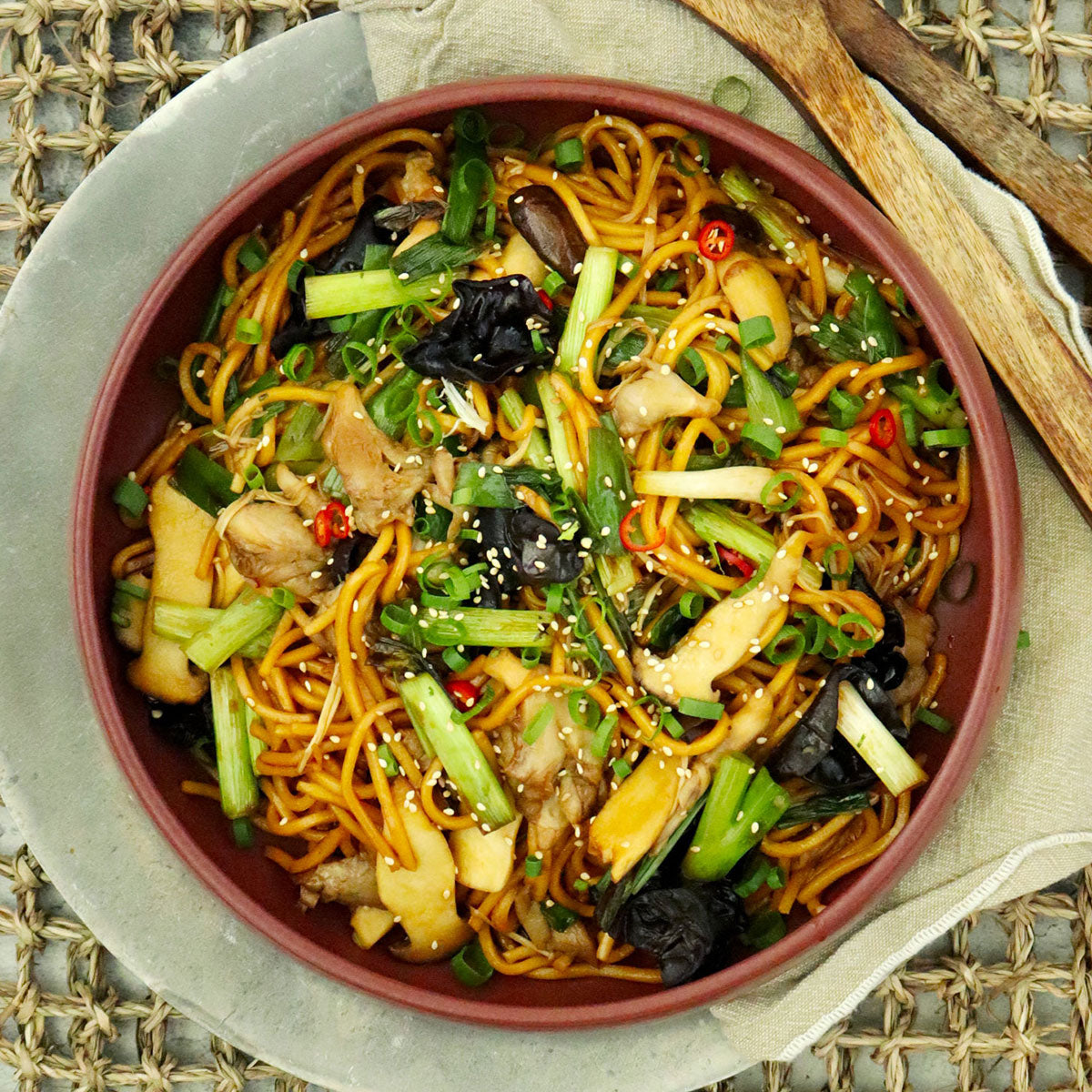 Teriyaki Hokkien Noodles - with Mixed Mushrooms