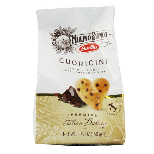 Barilla Mulino Bianco - Biscuits Cuoricini - Chocolate Chip Heart Cookies (150g)