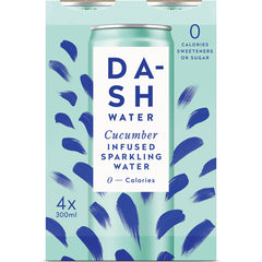 Dash Water Sparkling Water Cucumber Infused 4x300ml