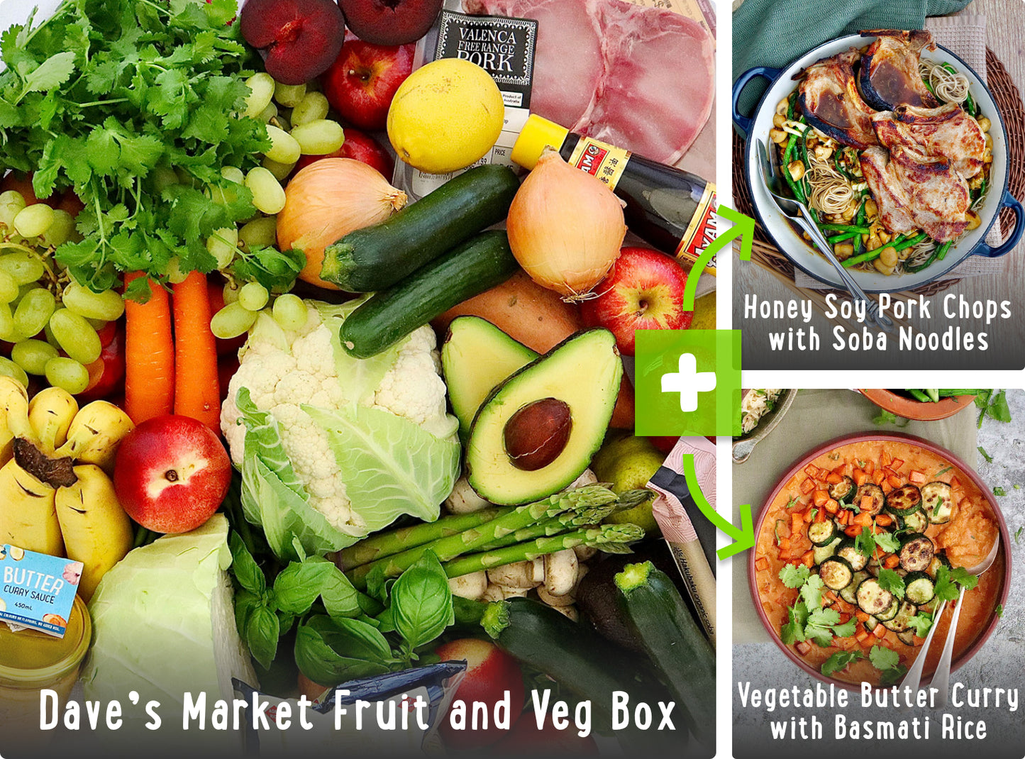 Dave's Recipe Box - Honey Soy Pork Chops with Soba Noodles and Vegetable Butter Curry | Harris Farm Online