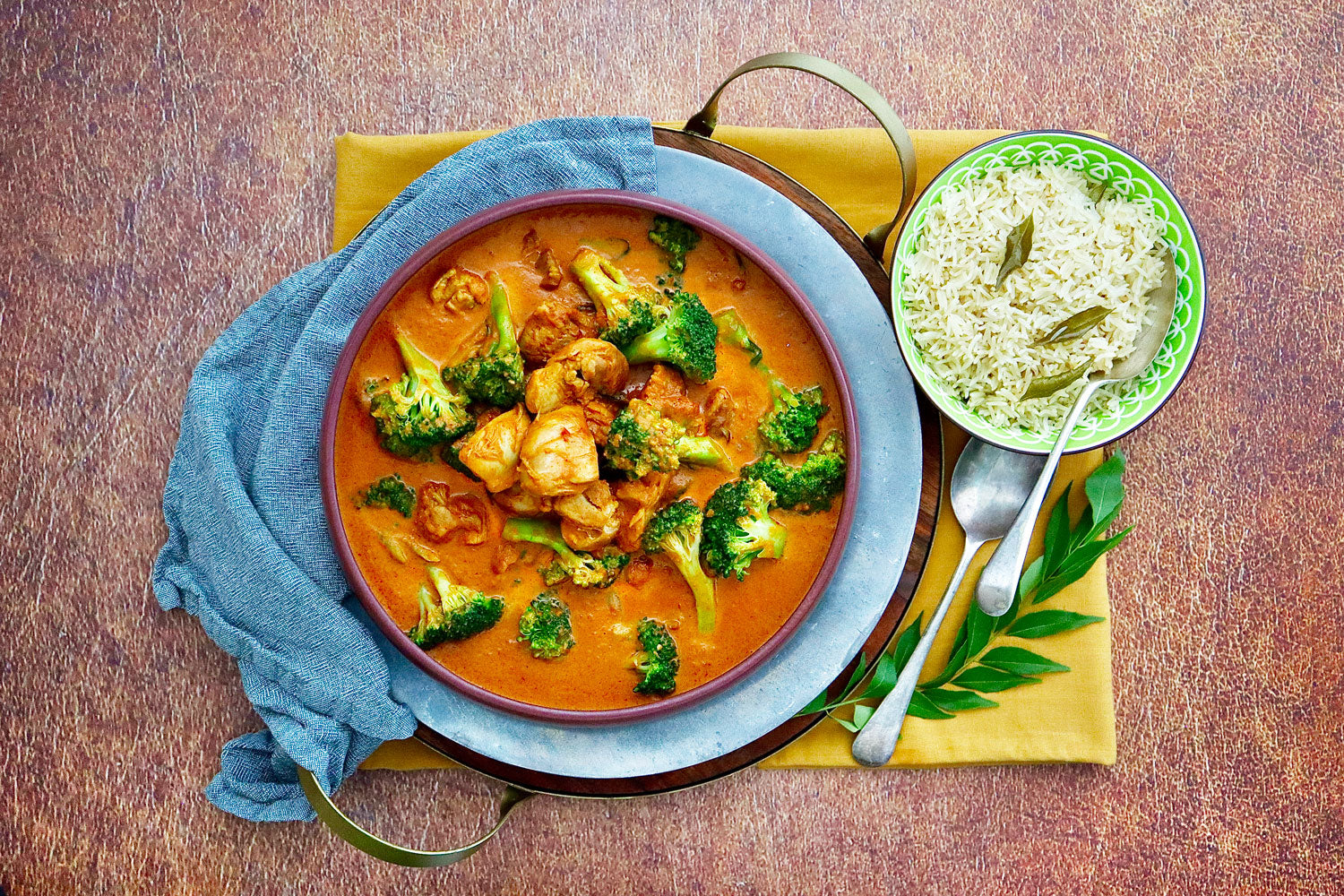 Southern Indian Chicken Curry - with Broccoli and Basmati Rice  | Harris Farm Online