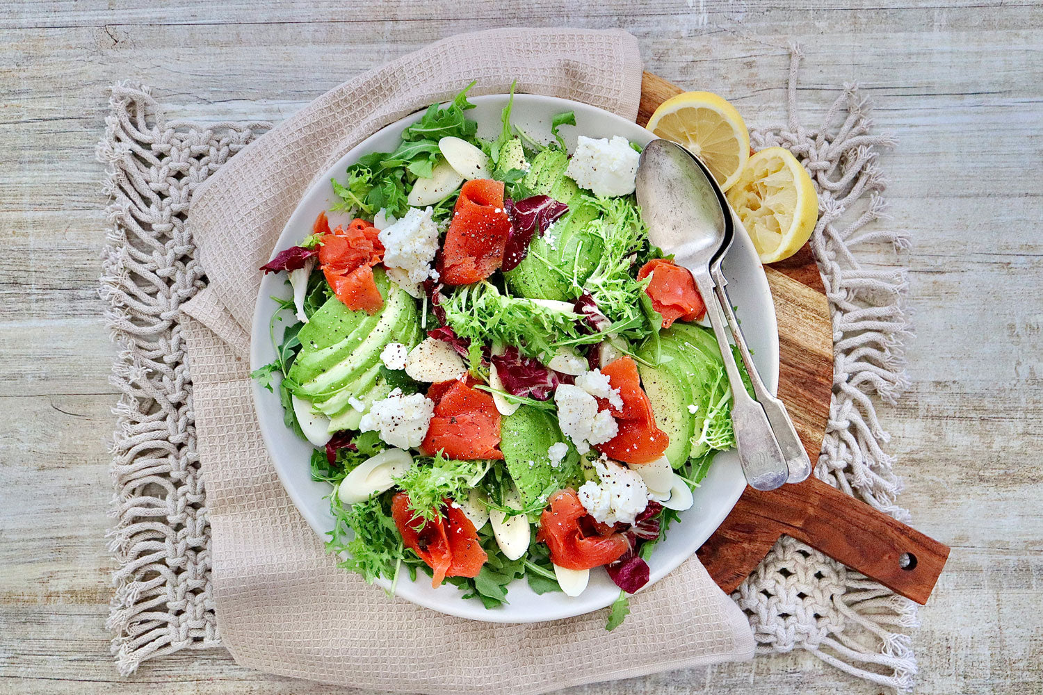 Smoked Salmon Salad - with Avocado, Palm Hearts and Goats Cheese | Harris Farm Online