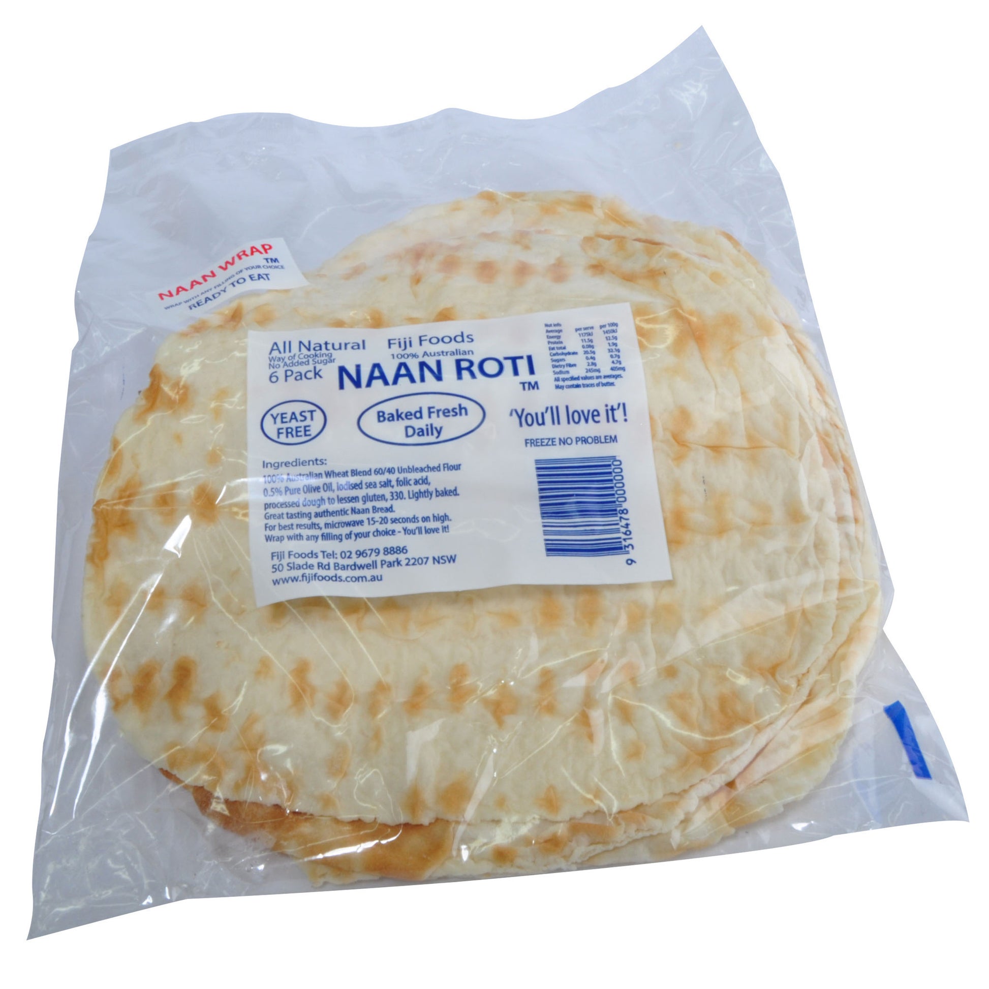Naan Rotti Wrap 6pk , Z-Bakery - HFM, Harris Farm Markets
