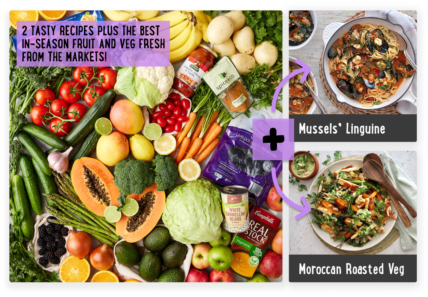 Dave's Recipe Box - Garlic Mussels Linguine and Moroccan Roasted Vegetables | Harris Farm Online