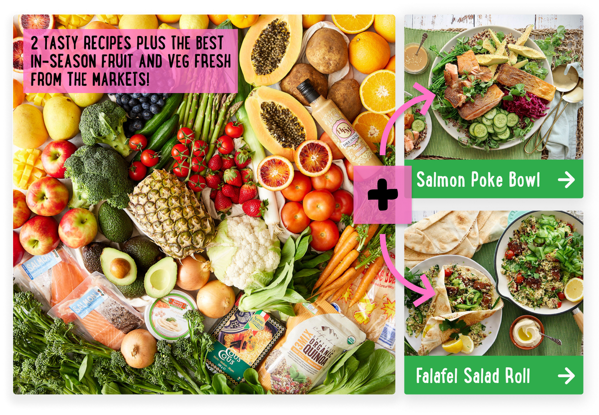 Dave's Recipe Box - Salmon Poke Bowl and Falafel Couscous Salad Rolls | Harris Farm Online