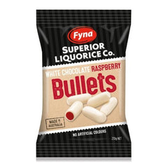 Fyna White Chocolate Raspberry Bullets 230g