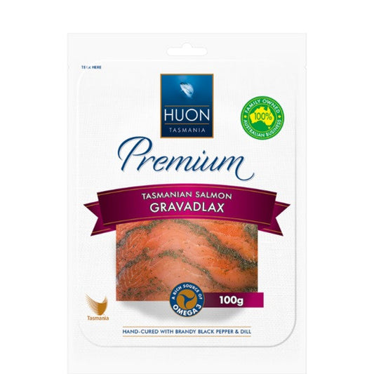 Huon Premium Tasmanian Salmon Gravadlax (100g) Packet