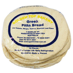 Golden Top Pita Bread 10pk , Z-Bakery - HFM, Harris Farm Markets
