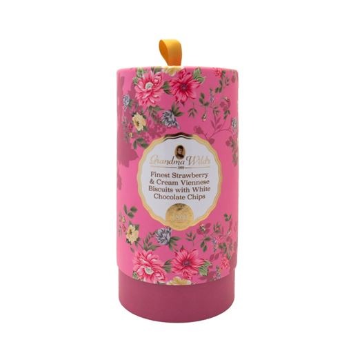 Grandma Wild Victorian Floral Biscuit Tube Pink 150g