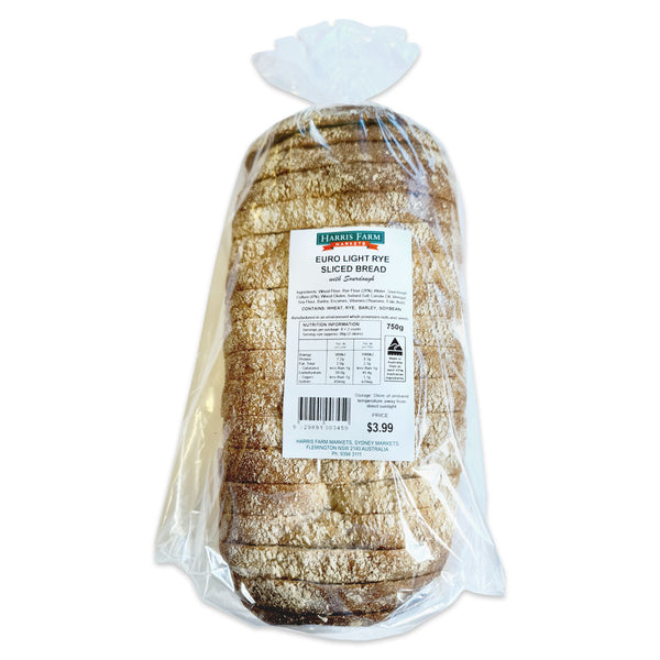 Harris Farm Euro Light Rye Sliced Bread 750g | Harris Farm Online