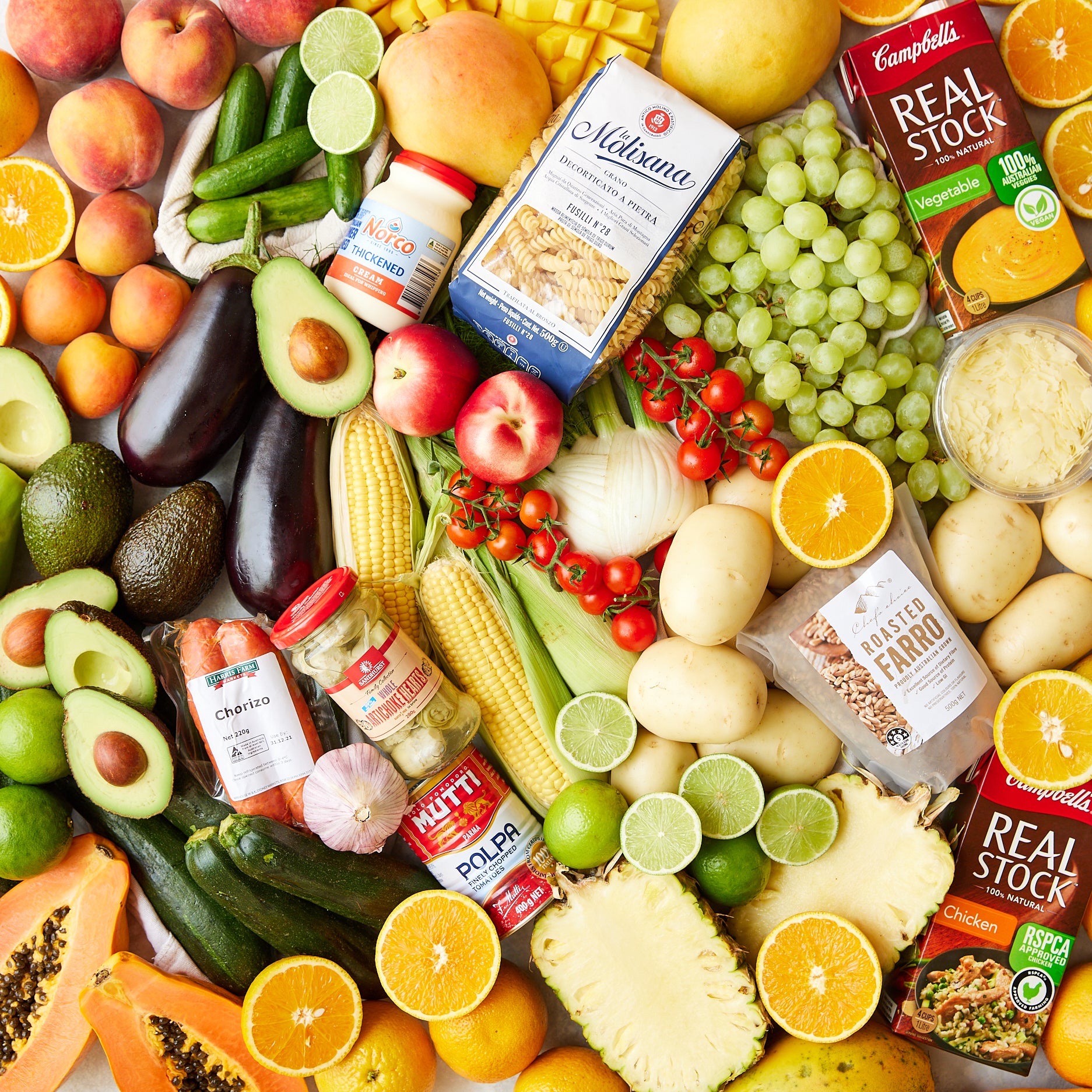 Dave's Recipe Box - Zucchini Parmesan Fusilli Pasta and Tomato Farro Risotto | Harris Farm Online