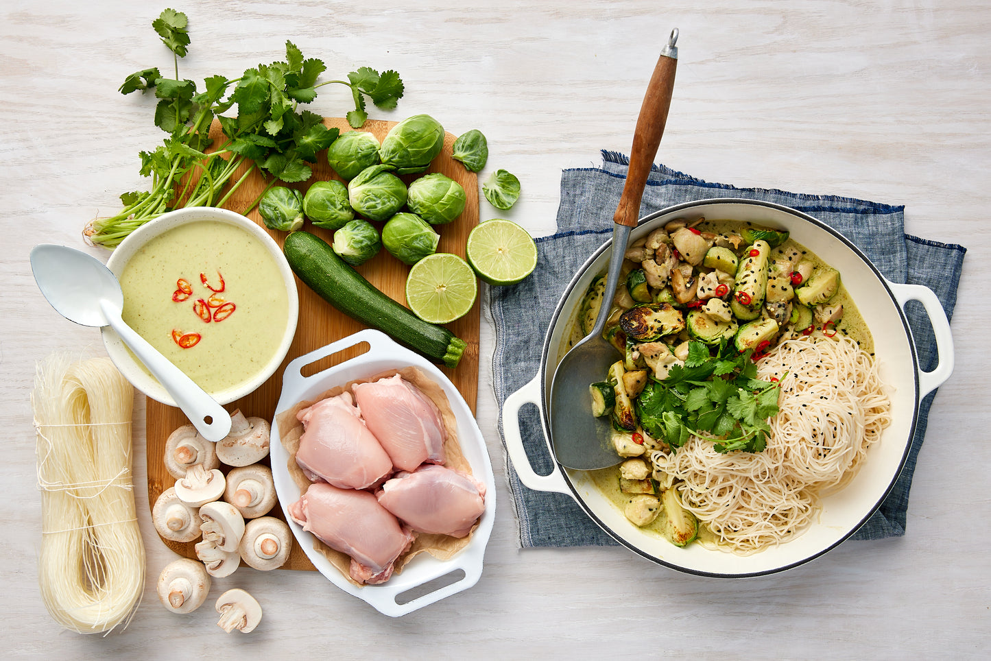 Green Chicken Curry - with Vermicelli Noodles
