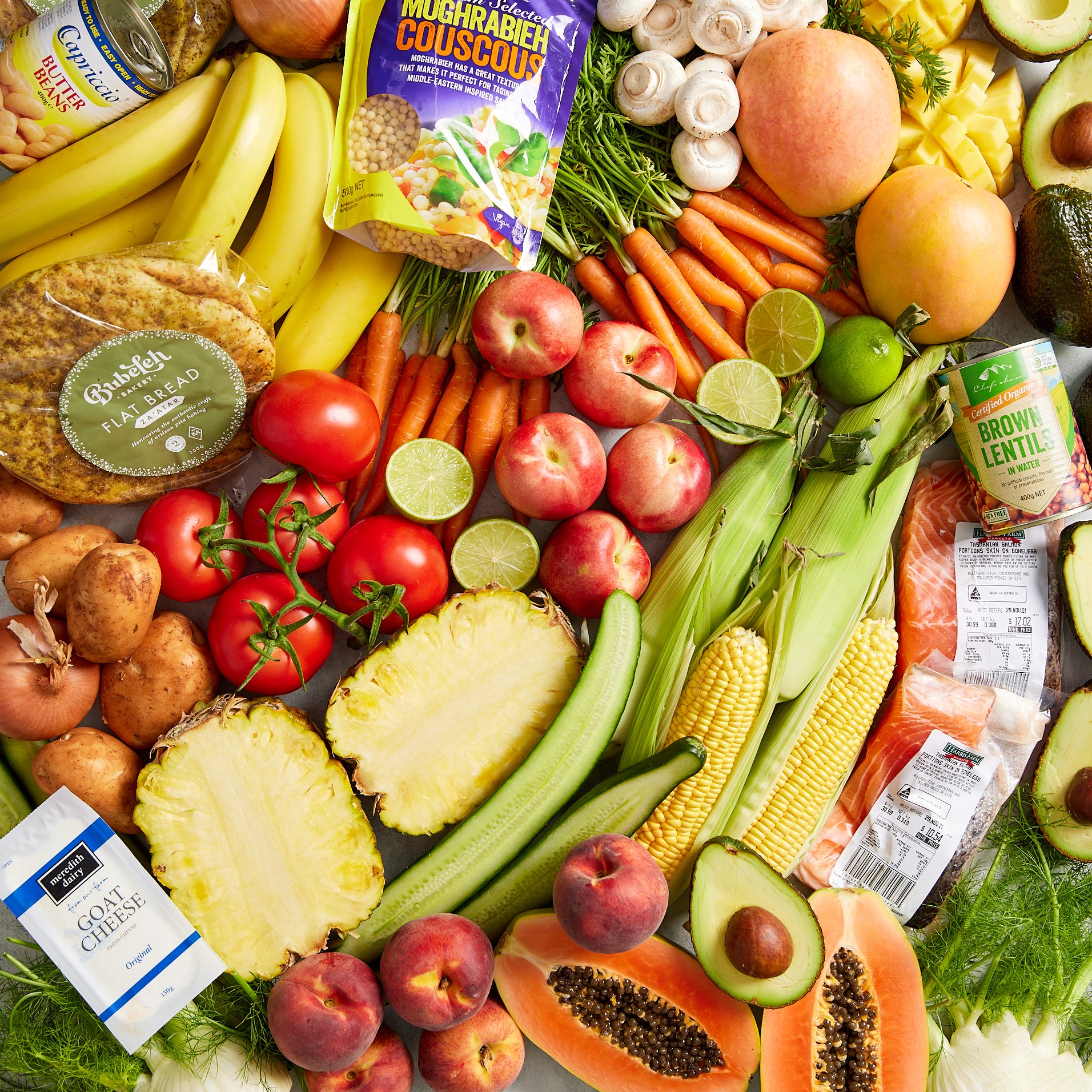 Dave's Recipe Box -  Crispy Salmon Couscous Salad and Mushroom Flat Breads | Harris Farm Online