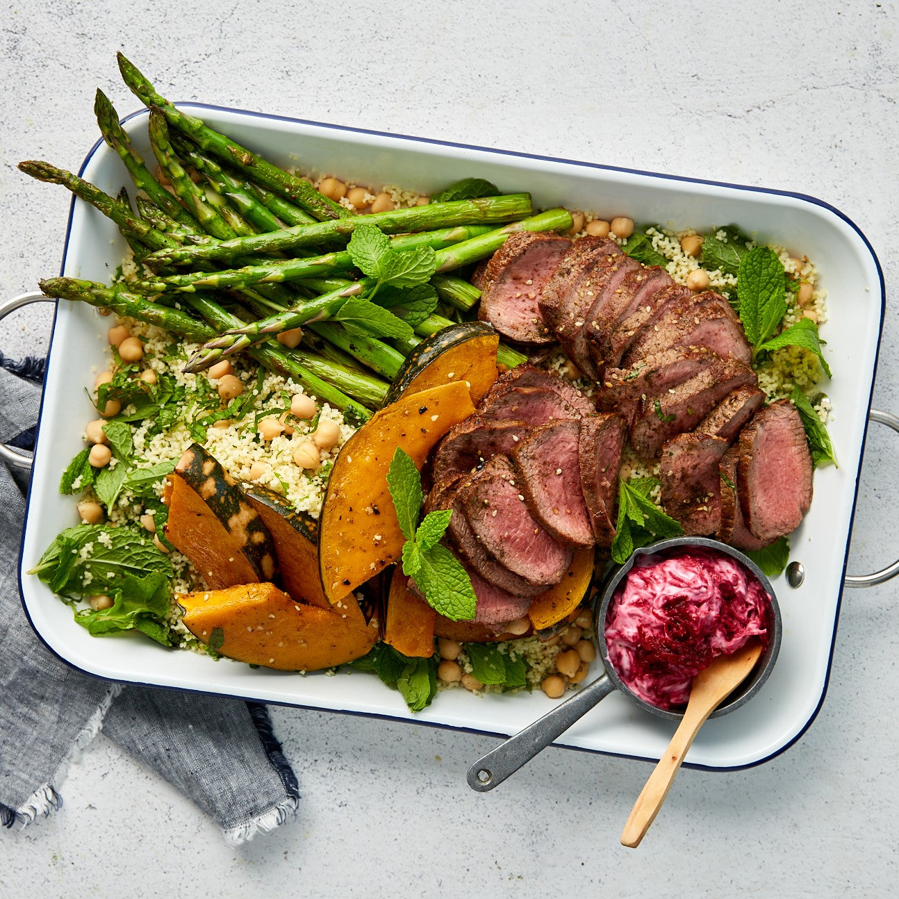 Zaatar Lamb Backstrap - with Beets and Cous Cous