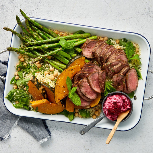 Zaatar Lamb Backstrap - with Beets and Cous Cous