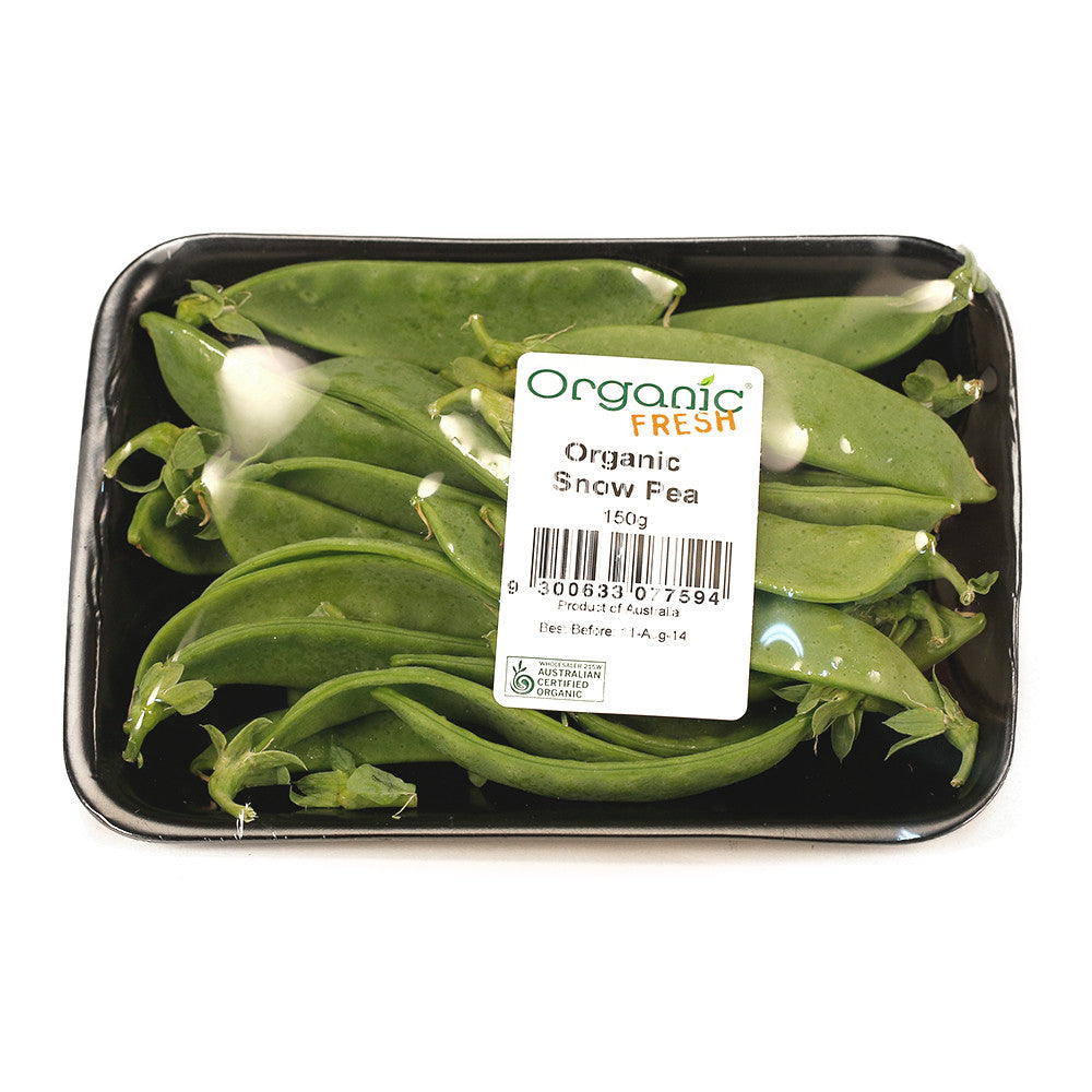 Snow Peas Prepack Organic (150g) , S09M-Veg - HFM, Harris Farm Markets

